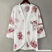 Hmlai Clearance Women Chiffon Cardigan Floral Print Kimono Smock Cover Loose Coat Top for Autumn Spring White B07G6H8YSV
